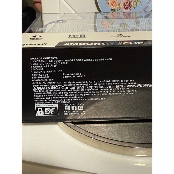 Alter Lansing HydraMini 2.0 Bluetooth Speaker - NEW in BOX - Picture 4 of 6